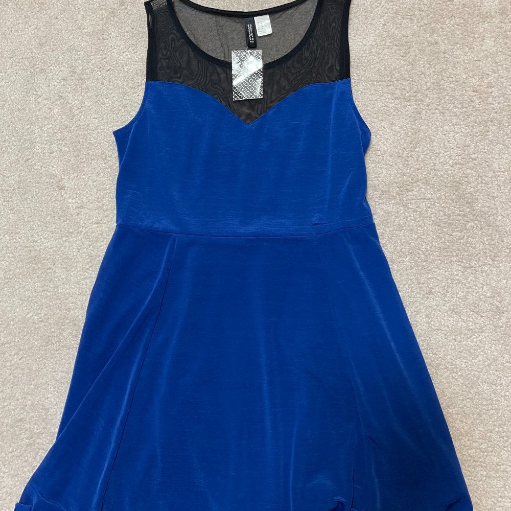 DIVIDED by H&M Midi Dress with Black Netting
